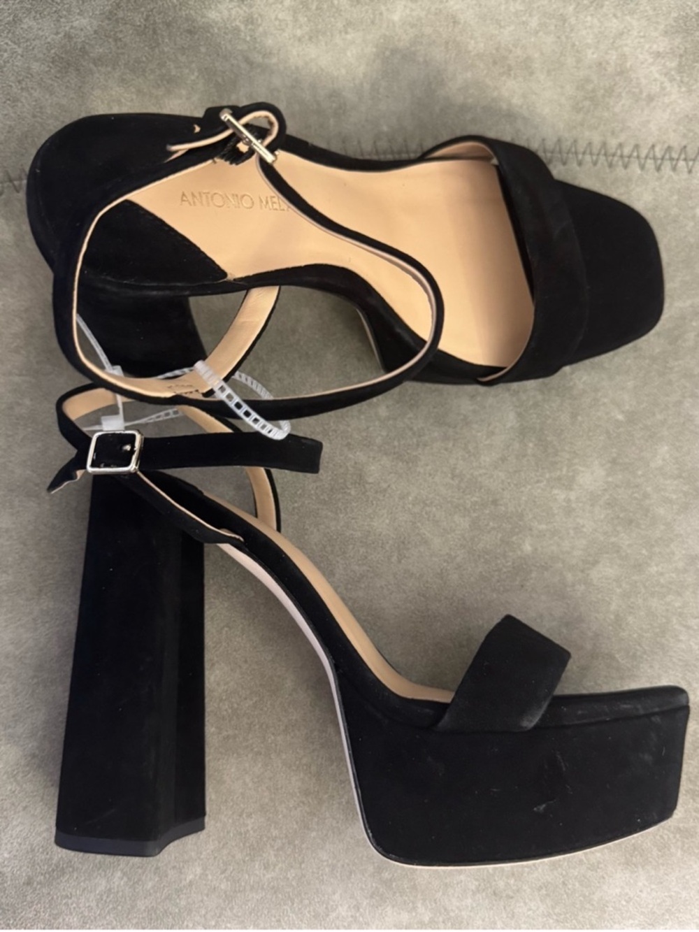 NWT Antonio Melani Seena Suede Platform Dress Sandals Sz 6,5 (no original box) - Picture 6 of 13